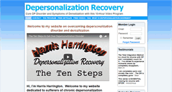 Desktop Screenshot of depersonalizationrecovery.com